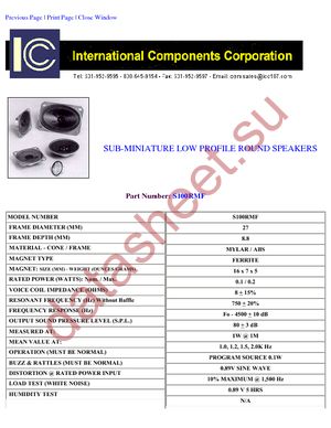 S100RMF datasheet  